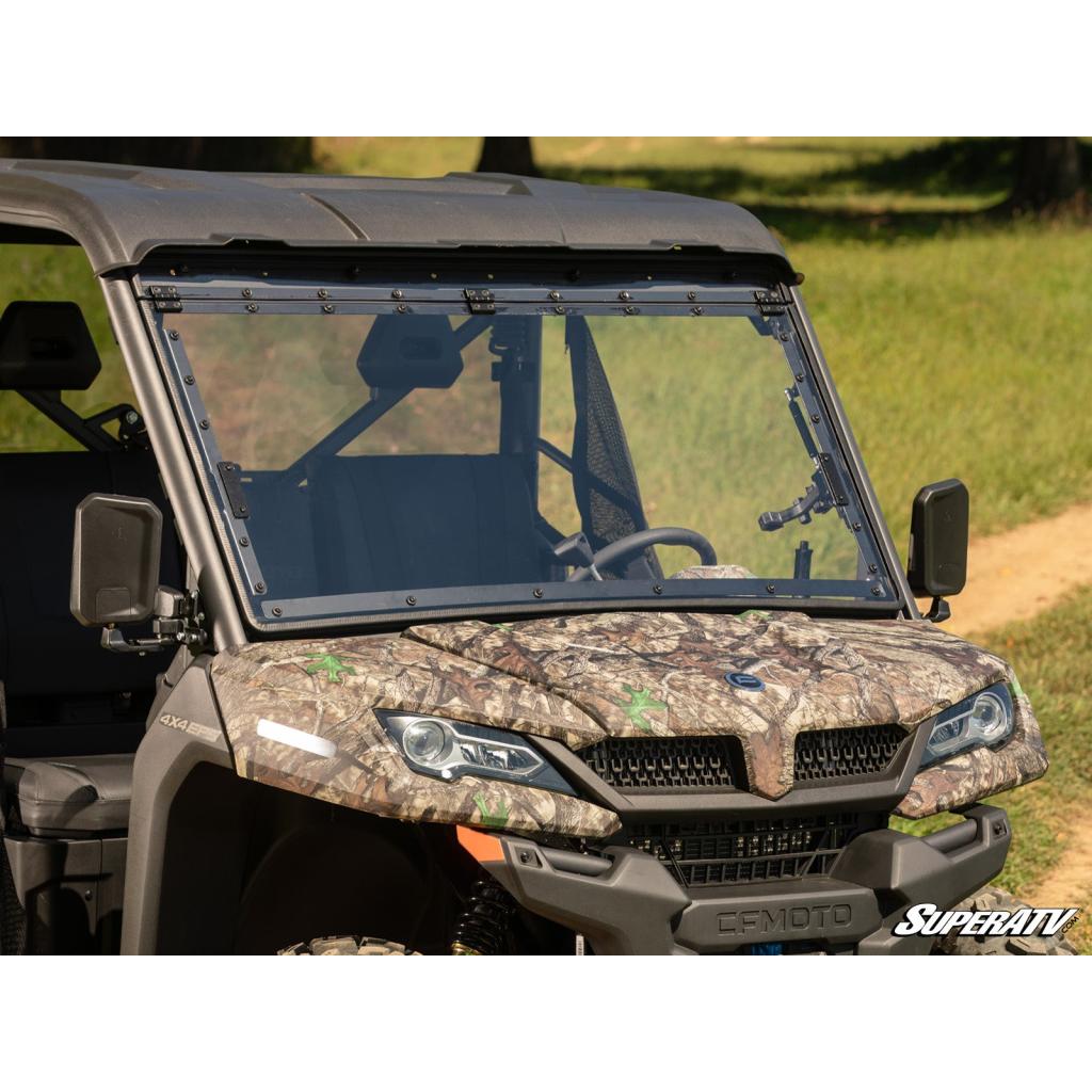 SuperATV CFMOTO UForce 1000 Scratch Resistant Flip Windshield - MojoMotoSport.com