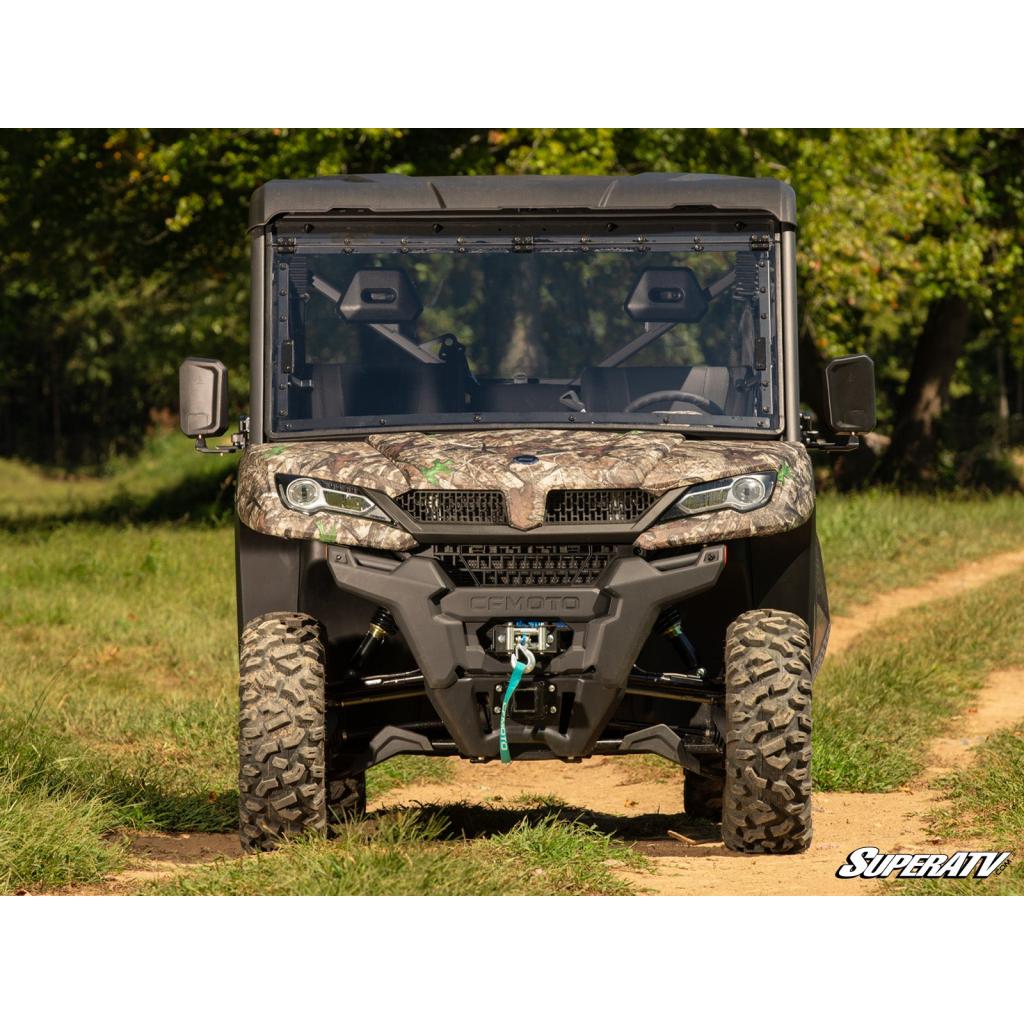 SuperATV CFMOTO UForce 1000 Scratch Resistant Flip Windshield - MojoMotoSport.com