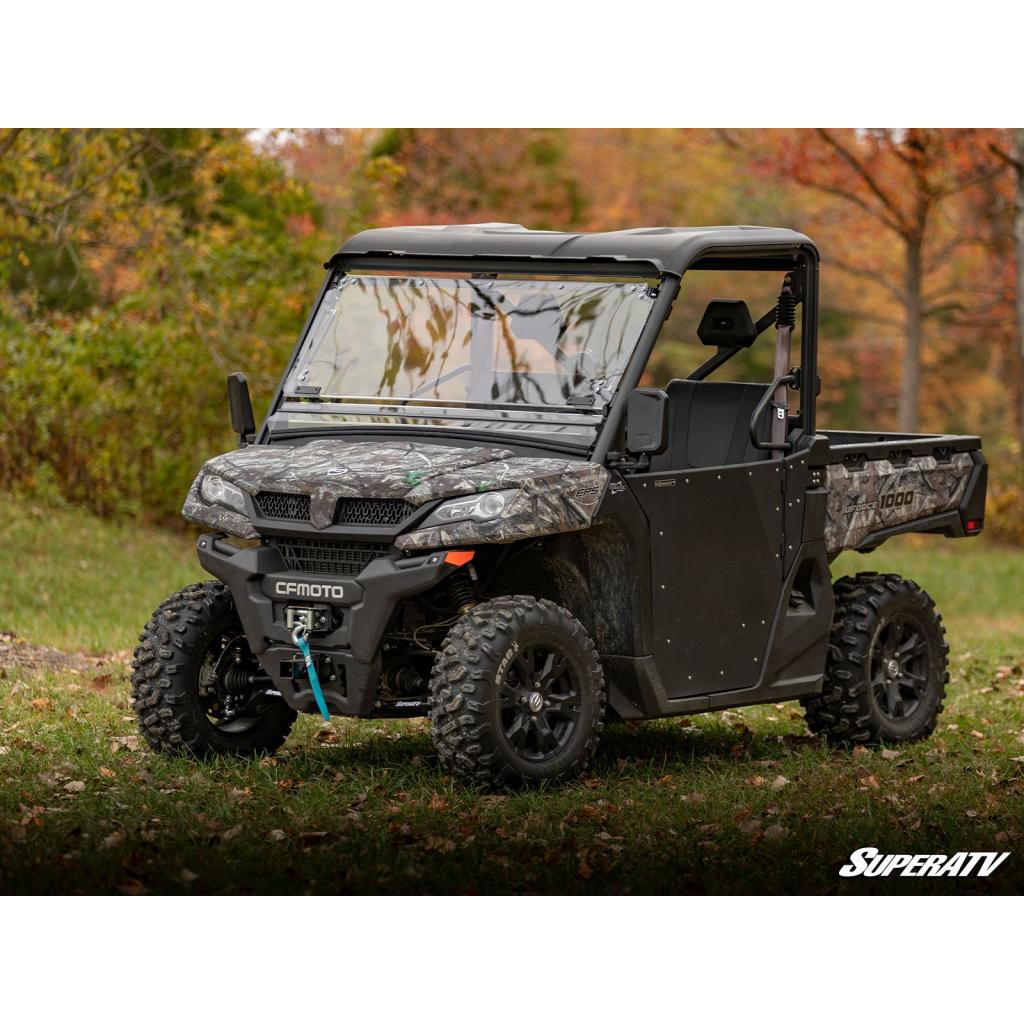 SuperATV CFMOTO UForce 1000 Scratch Resistant Flip Windshield - MojoMotoSport.com