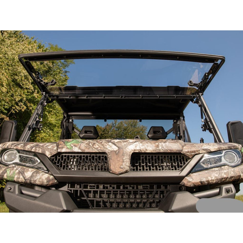 SuperATV CFMOTO UForce 1000 Scratch Resistant Flip Windshield - MojoMotoSport.com