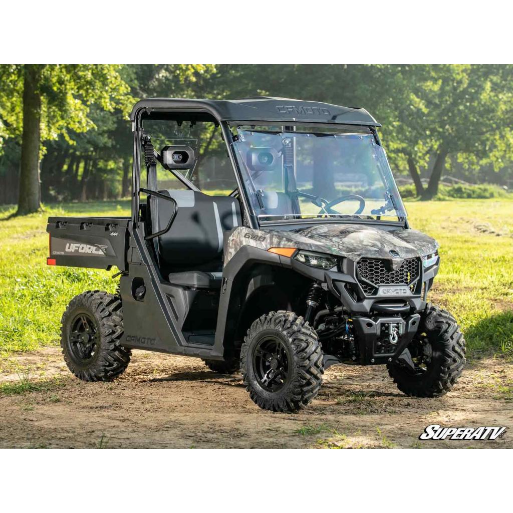 SuperATV CFMOTO UForce 600 Scratch Resistant Flip Windshield - MojoMotoSport.com