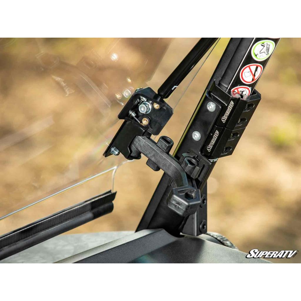 SuperATV CFMOTO UForce 600 Scratch Resistant Flip Windshield - MojoMotoSport.com