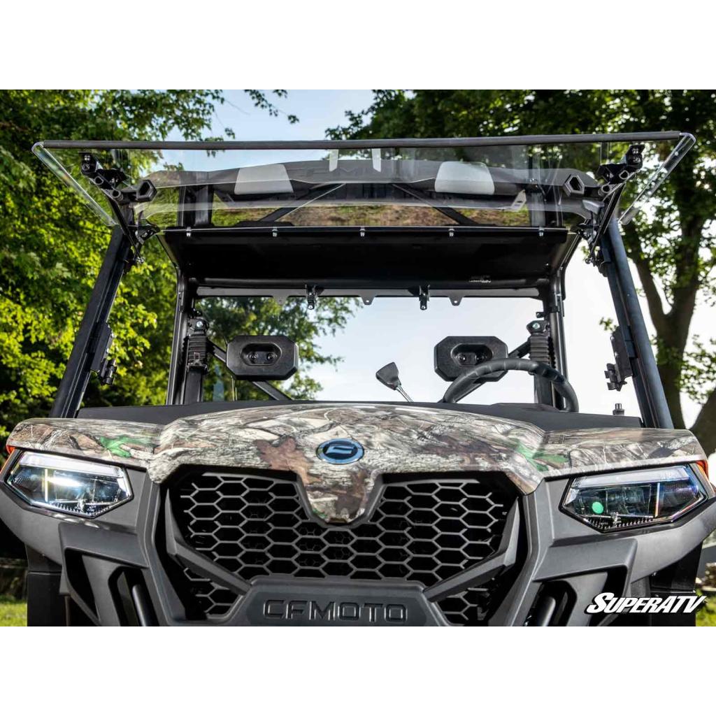 SuperATV CFMOTO UForce 600 Scratch Resistant Flip Windshield - MojoMotoSport.com