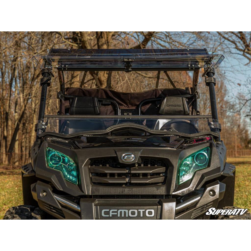 SuperATV CFMOTO UForce 800 Scratch - Resistant Flip Windshield - MojoMotoSport.com