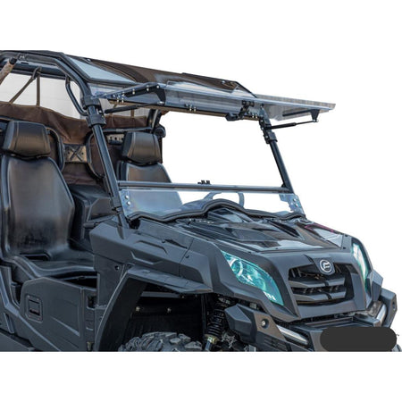 SuperATV CFMOTO UForce 800 Scratch - Resistant Flip Windshield - MojoMotoSport.com