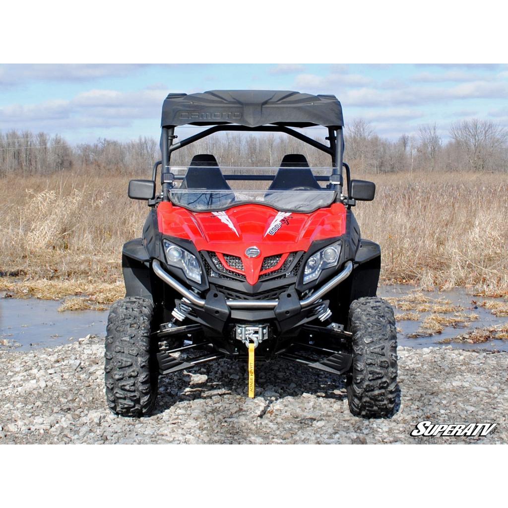 SuperATV CFMOTO ZForce 800 Scratch - Resistant Half Windshield - MojoMotoSport.com