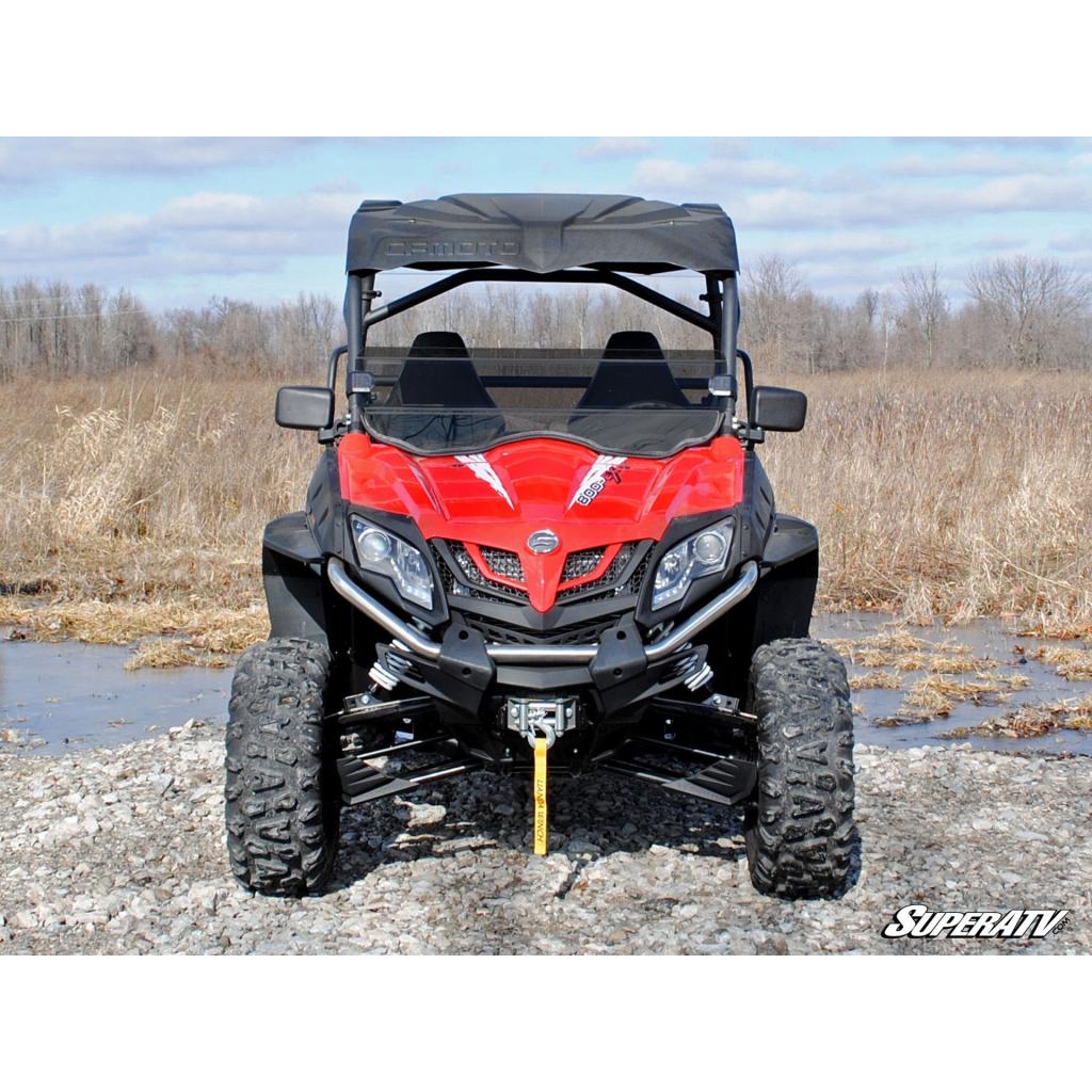 SuperATV CFMOTO ZForce 800 Scratch - Resistant Half Windshield - MojoMotoSport.com