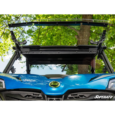 SuperATV CFMOTO ZForce 800 Trail Scratch - Resistant Flip Windshield - MojoMotoSport.com