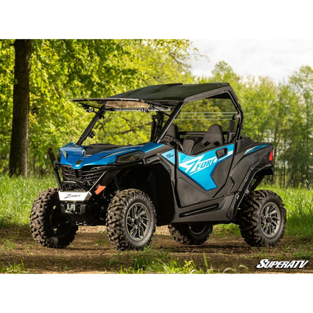 SuperATV CFMOTO ZForce 800 Trail Scratch - Resistant Flip Windshield - MojoMotoSport.com