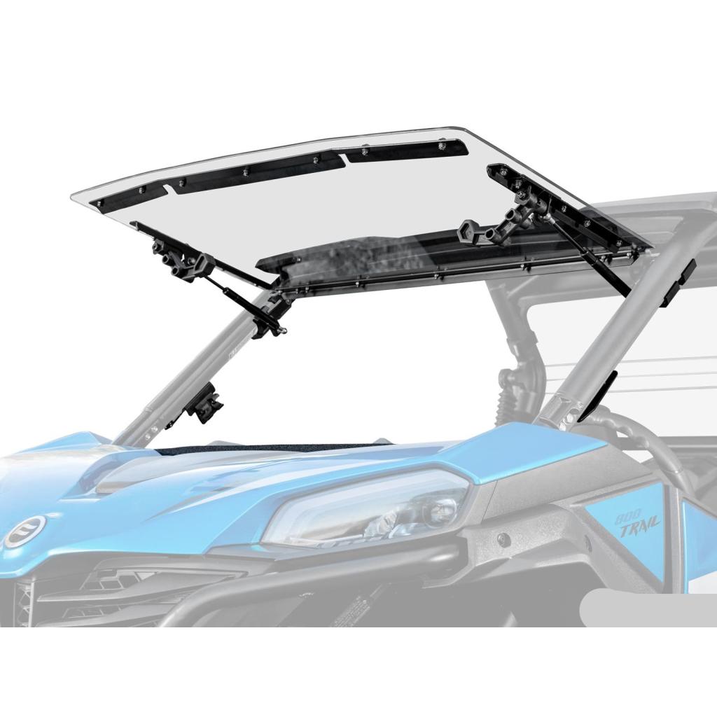 SuperATV CFMOTO ZForce 800 Trail Scratch - Resistant Flip Windshield - MojoMotoSport.com