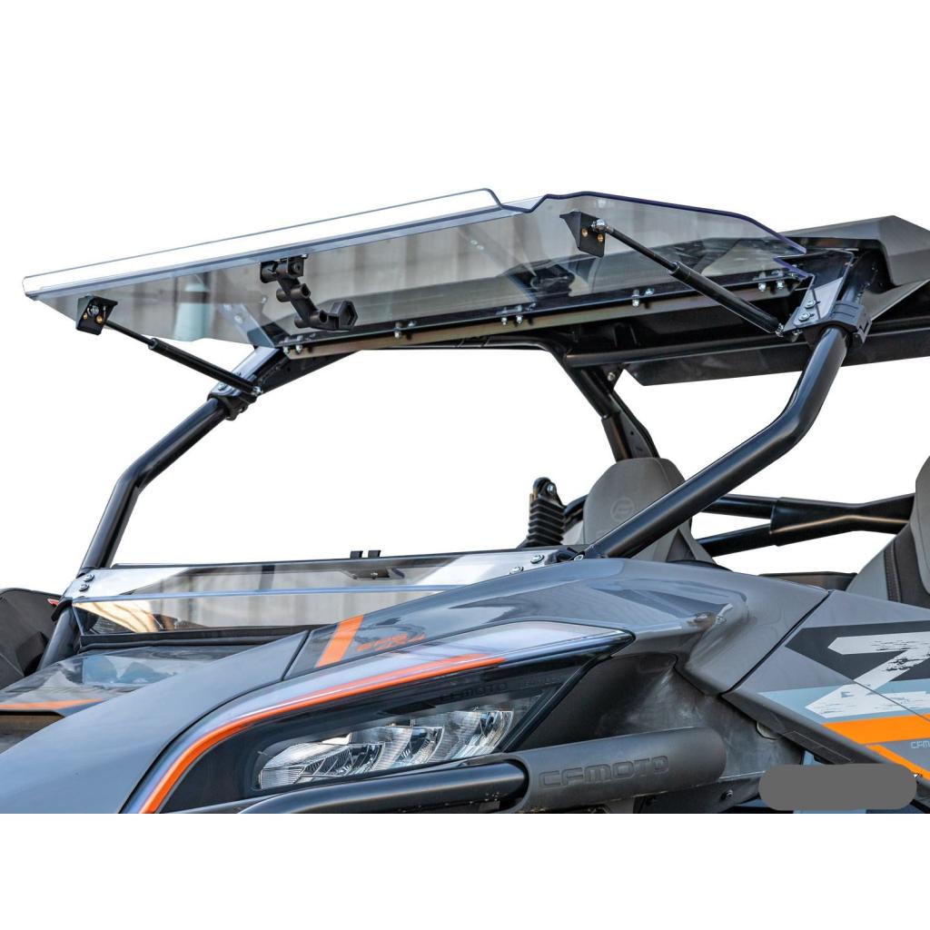 SuperATV CFMOTO ZForce 950 Scratch Resistant Flip Windshield - MojoMotoSport.com