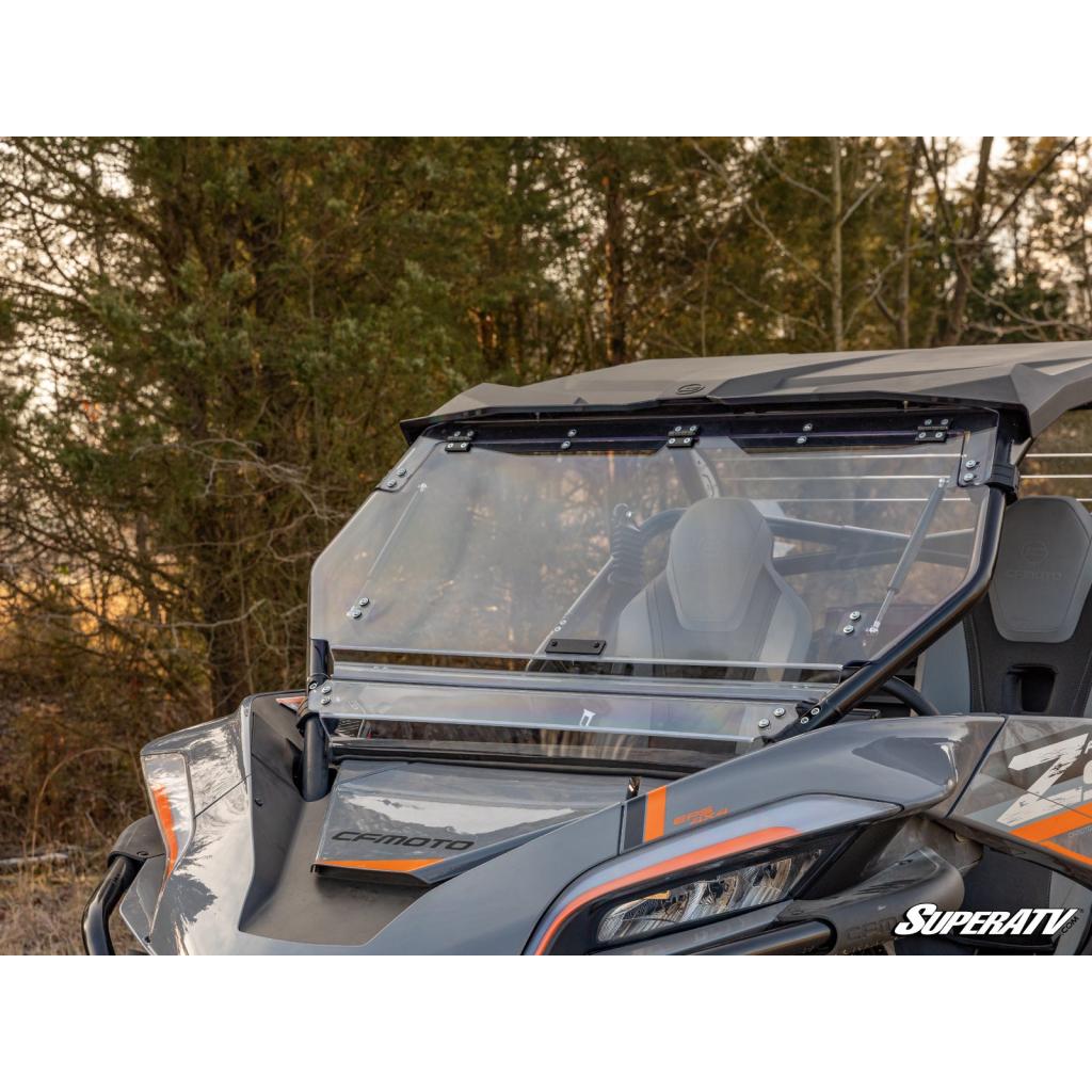 SuperATV CFMOTO ZForce 950 Scratch Resistant Flip Windshield - MojoMotoSport.com