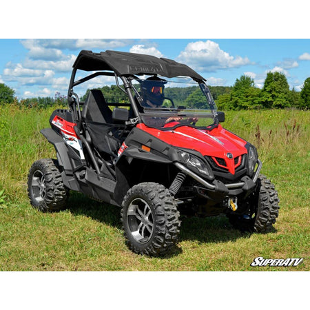 SuperATV CFMOTO ZForce Scratch Resistant Flip Windshield - MojoMotoSport.com
