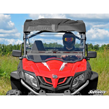 SuperATV CFMOTO ZForce Scratch Resistant Flip Windshield - MojoMotoSport.com