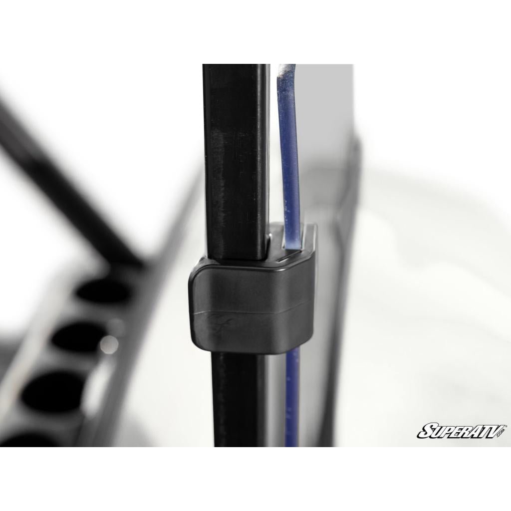 SuperATV Corsa Blue Club Car Precedent Flip Down Vented Windshield - MojoMotoSport.com