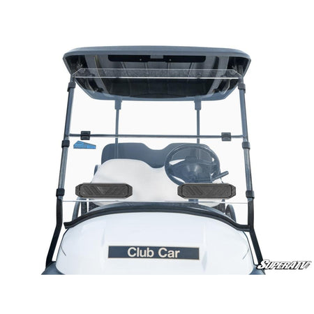 SuperATV Corsa Blue Club Car Precedent Flip Down Vented Windshield - MojoMotoSport.com
