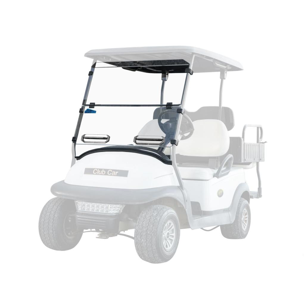 SuperATV Corsa Blue Club Car Precedent Flip Down Vented Windshield - MojoMotoSport.com