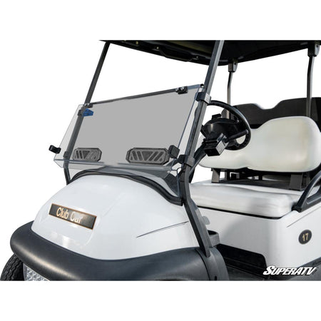 SuperATV Corsa Blue Club Car Precedent Flip Down Vented Windshield - MojoMotoSport.com