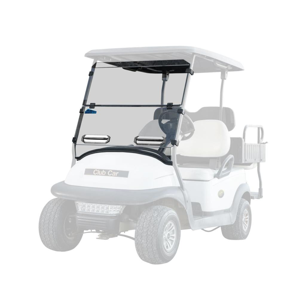 SuperATV Corsa Blue Club Car Precedent Flip Down Vented Windshield - MojoMotoSport.com