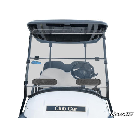 SuperATV Corsa Blue Club Car Precedent Flip Down Vented Windshield - MojoMotoSport.com