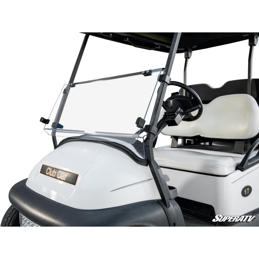 SuperATV Corsa Blue Club Car Precedent Flip Down Windshield - MojoMotoSport.com