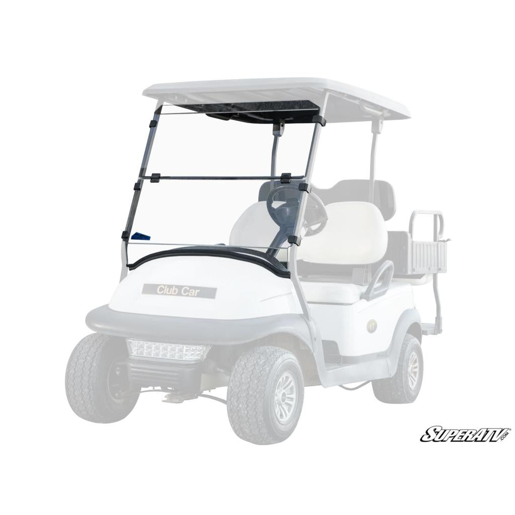 SuperATV Corsa Blue Club Car Precedent Flip Down Windshield - MojoMotoSport.com
