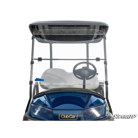 SuperATV Corsa Blue Club Car Tempo Flip Down Windshield - MojoMotoSport.com