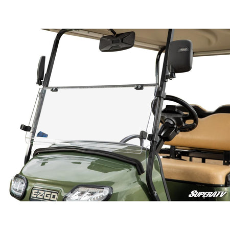SuperATV Corsa Blue E - Z - GO Freedom TXT Scratch - Resistant Flip Down Windshield - MojoMotoSport.com