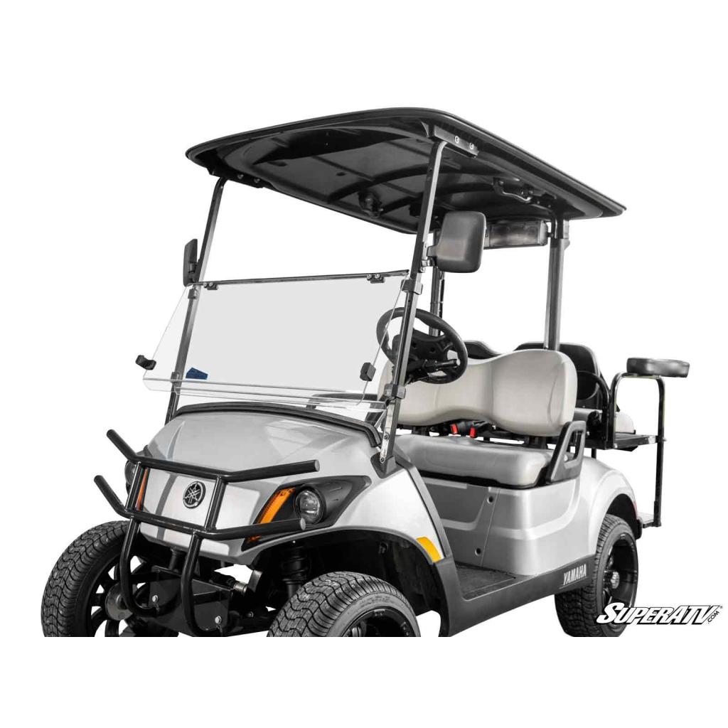SuperATV Corsa Blue Yamaha Drive 2 Flip Down Windshield - MojoMotoSport.com