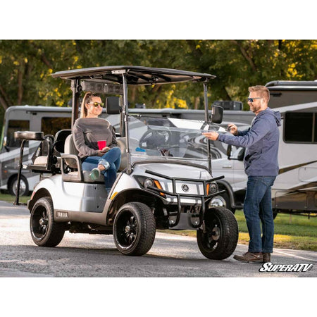 SuperATV Corsa Blue Yamaha Drive 2 Flip Down Windshield - MojoMotoSport.com