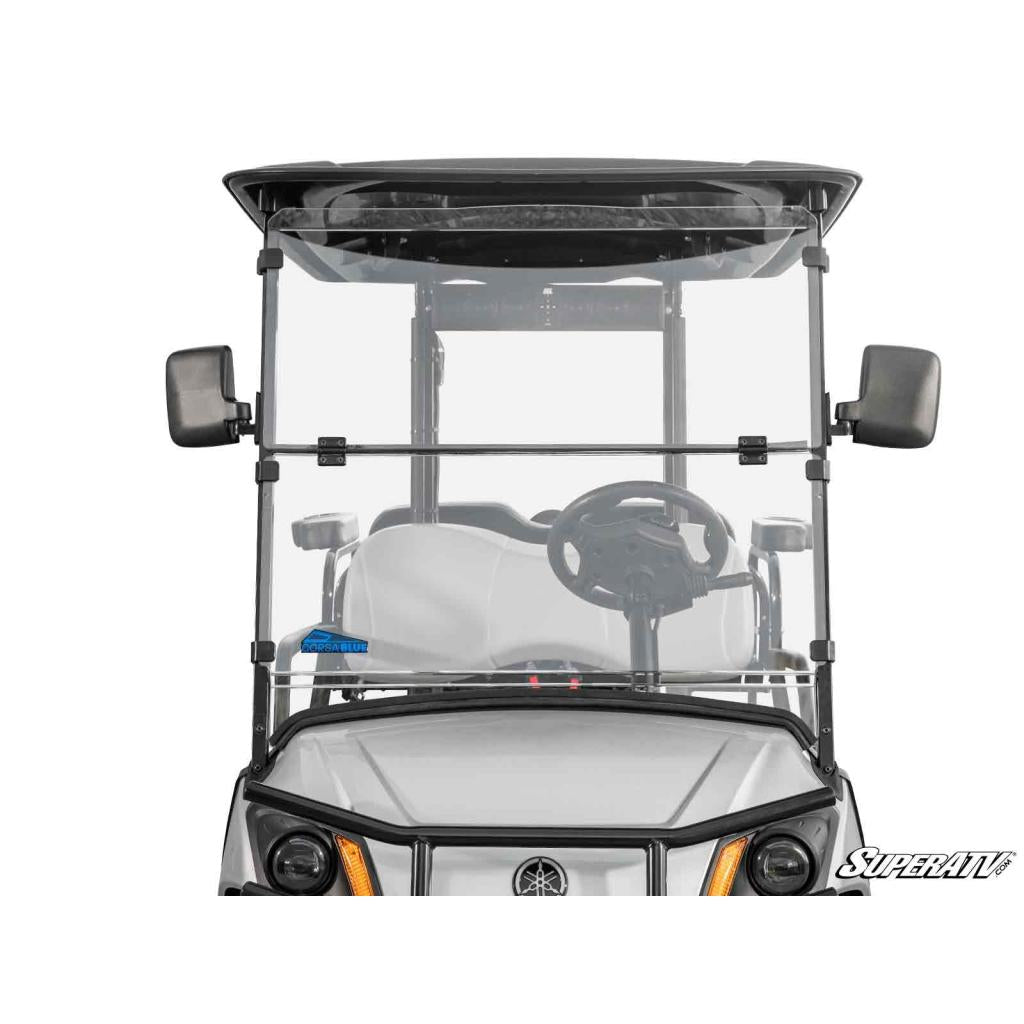 SuperATV Corsa Blue Yamaha Drive 2 Flip Down Windshield - MojoMotoSport.com