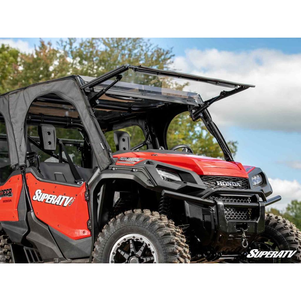 SuperATV Honda Pioneer 1000 MaxDrive Power Flip Windshield - MojoMotoSport.com