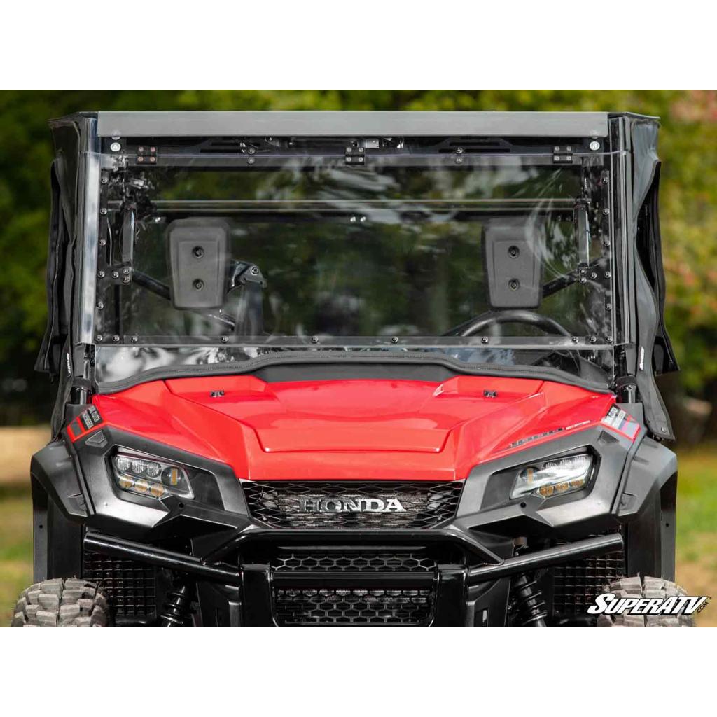 SuperATV Honda Pioneer 1000 MaxDrive Power Flip Windshield - MojoMotoSport.com