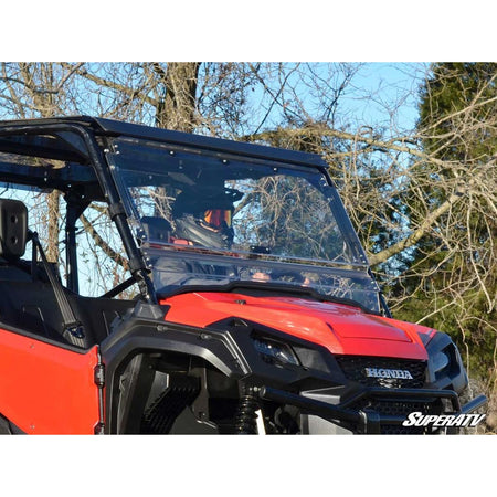 SuperATV Honda Pioneer 1000 Scratch - Resistant Flip Windshield - MojoMotoSport.com
