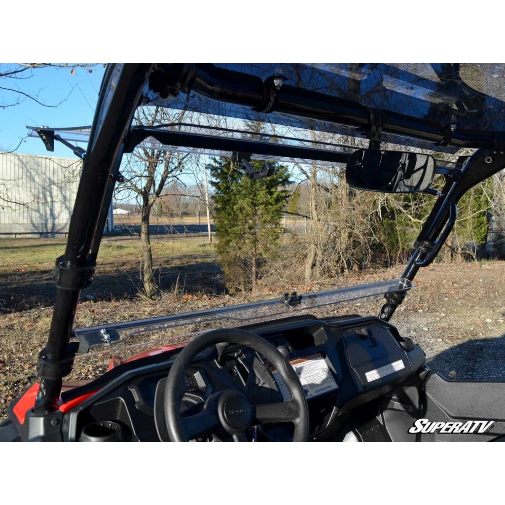 SuperATV Honda Pioneer 1000 Scratch - Resistant Flip Windshield - MojoMotoSport.com