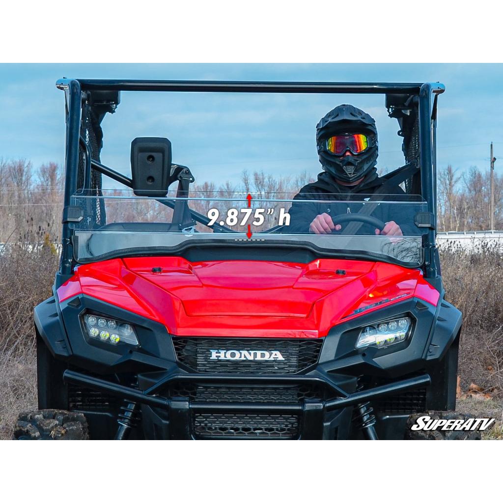 SuperATV Honda Pioneer 1000 Scratch Resistant Half Windshield - MojoMotoSport.com