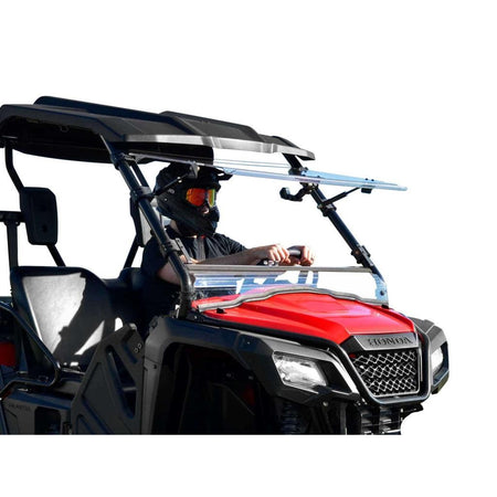 SuperATV Honda Pioneer 500 Scratch Resistant Flip Windshield - MojoMotoSport.com