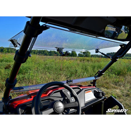 SuperATV Honda Pioneer 500 Scratch Resistant Flip Windshield - MojoMotoSport.com
