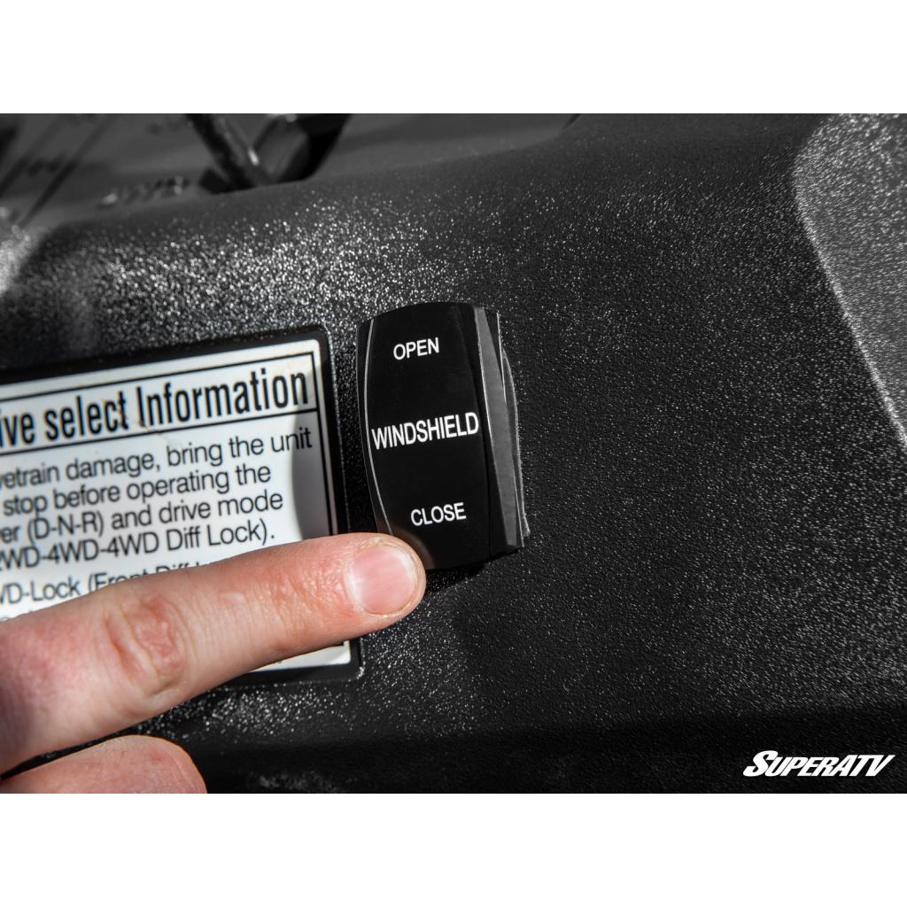 SuperATV Honda Pioneer 700 MaxDrive Power Flip Windshield - MojoMotoSport.com