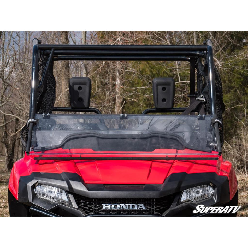 SuperATV Honda Pioneer 700 Scratch Resistant Flip Down Windshield - MojoMotoSport.com