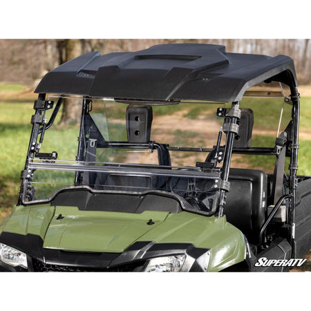 SuperATV Honda Pioneer 700 Scratch Resistant Flip Windshield - MojoMotoSport.com