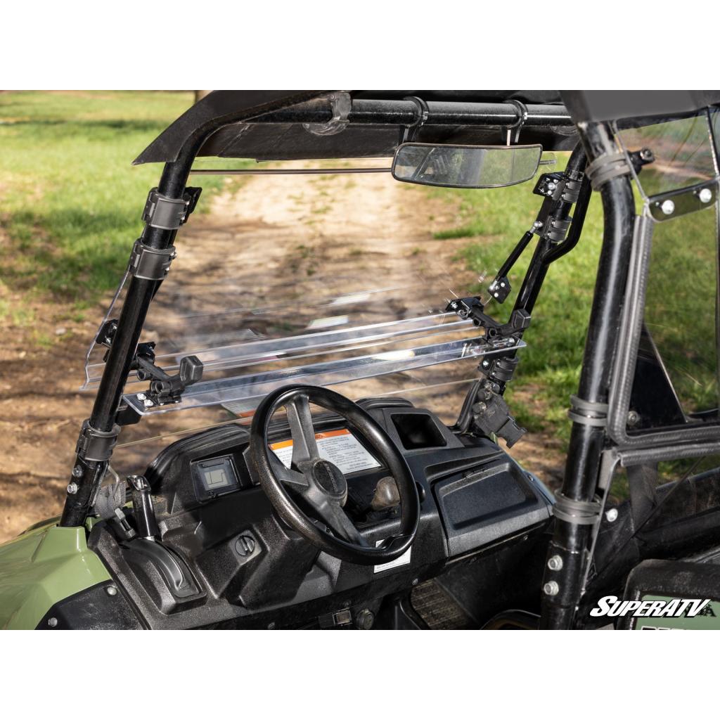 SuperATV Honda Pioneer 700 Scratch Resistant Flip Windshield - MojoMotoSport.com