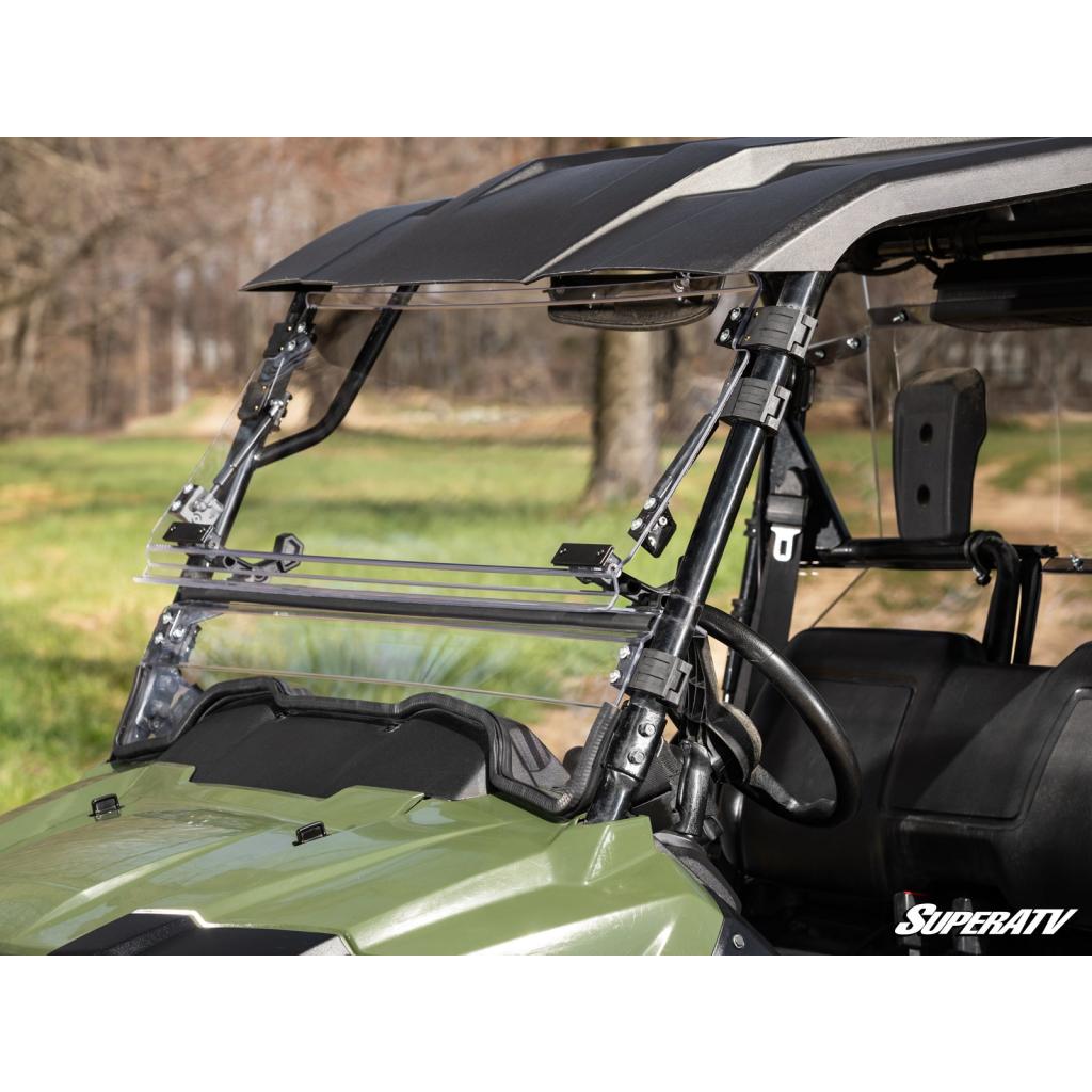 SuperATV Honda Pioneer 700 Scratch Resistant Flip Windshield - MojoMotoSport.com