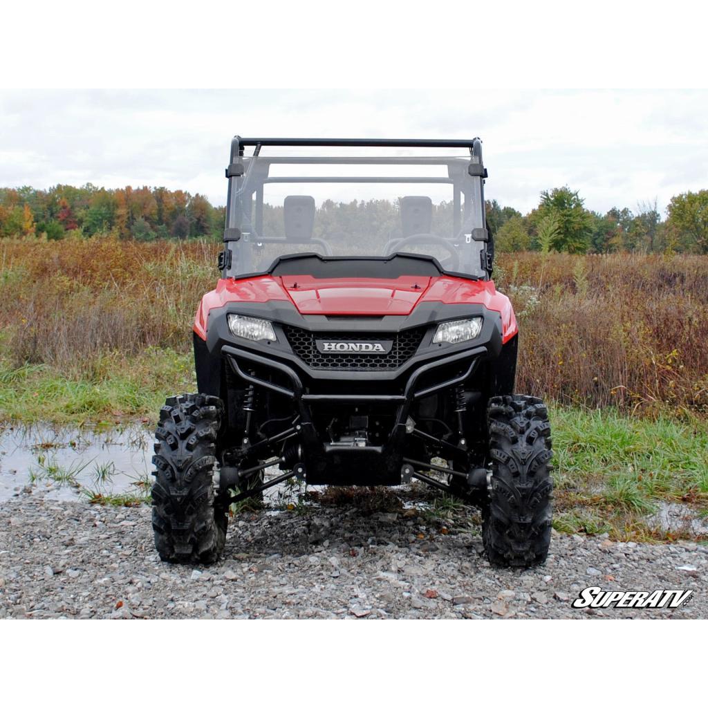 SuperATV Honda Pioneer 700 Scratch Resistant Full Windshield - MojoMotoSport.com