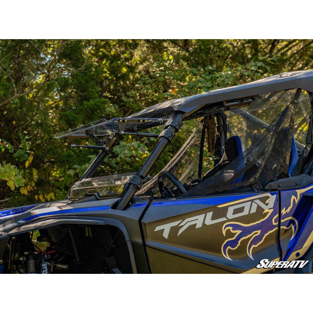 SuperATV Honda Talon 1000 Scratch - Resistant Flip Windshield - MojoMotoSport.com