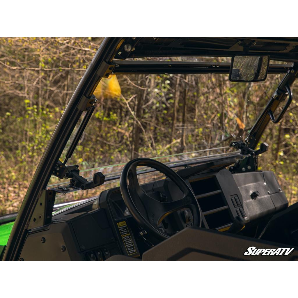 SuperATV John Deere Gator XUV 835 Scratch - Resistant Flip Windshield - MojoMotoSport.com