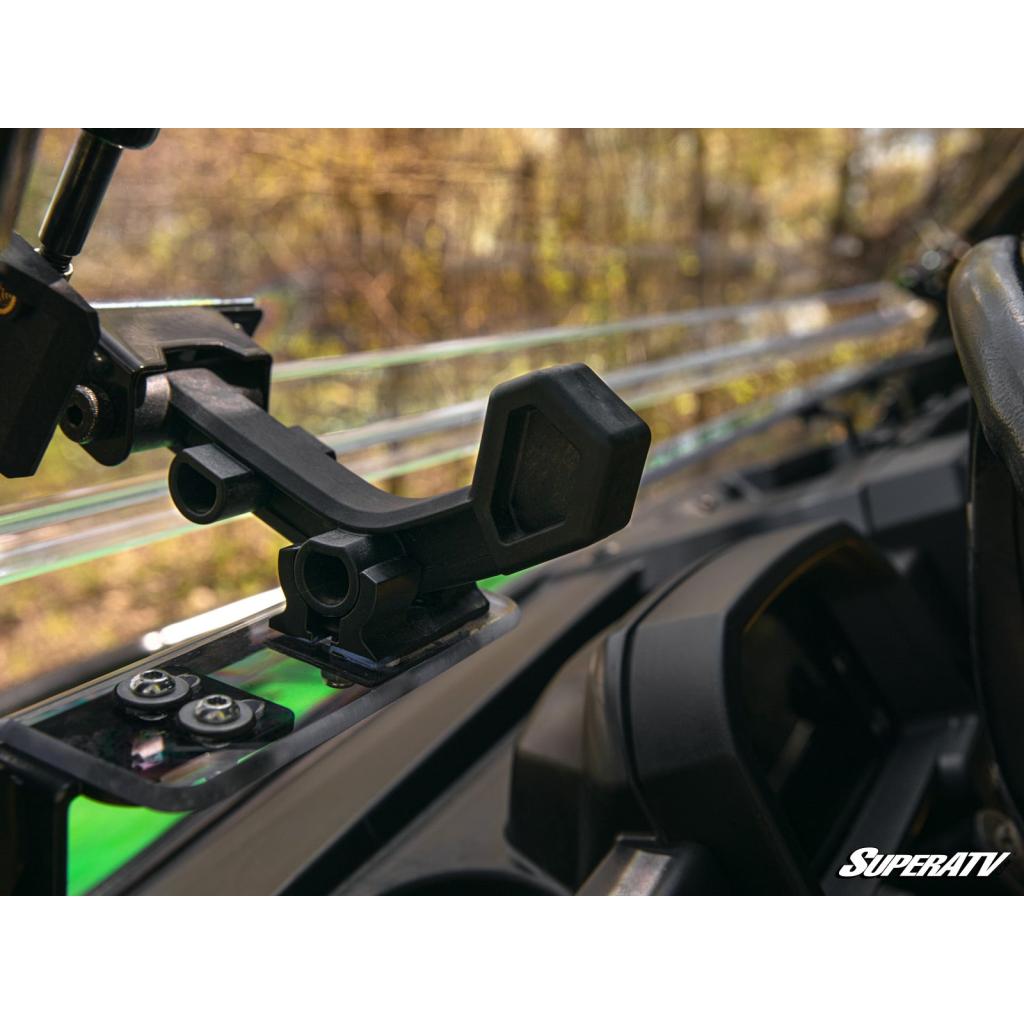 SuperATV John Deere Gator XUV 835 Scratch - Resistant Flip Windshield - MojoMotoSport.com