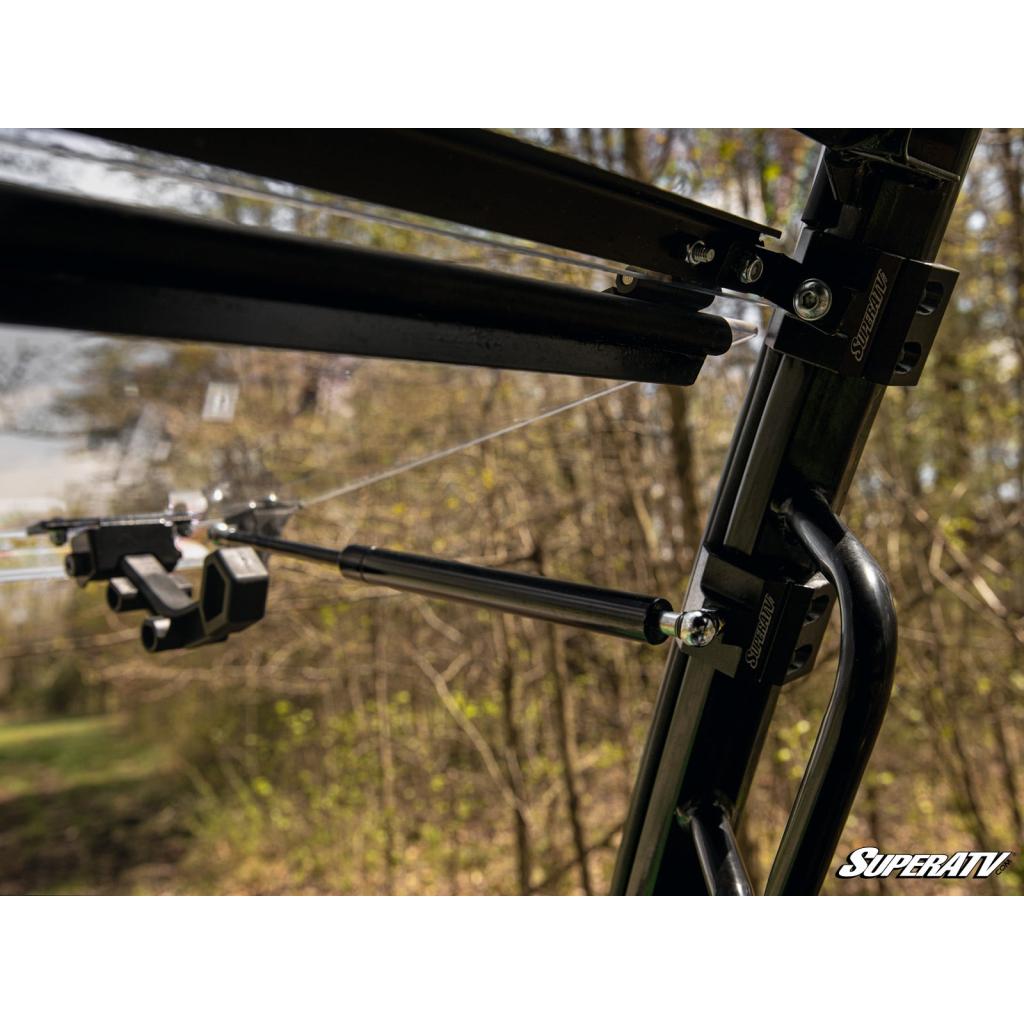 SuperATV John Deere Gator XUV 835 Scratch - Resistant Flip Windshield - MojoMotoSport.com