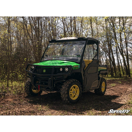 SuperATV John Deere Gator XUV 835 Scratch - Resistant Flip Windshield - MojoMotoSport.com