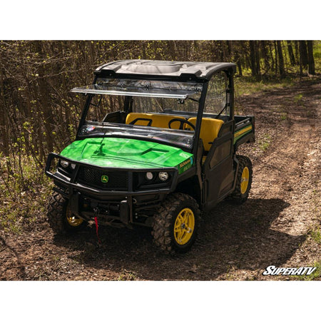 SuperATV John Deere Gator XUV 835 Scratch - Resistant Flip Windshield - MojoMotoSport.com